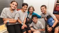 Robin Goland with kids